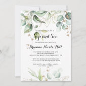 Elegant Goud Groen Kalligrafie Snip en zie Kaart (Voorkant)