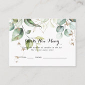 Elegant goud groen raden hoeveel spel Kaart Visitekaartje (Voorkant)