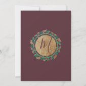 Elegant Goud Groen Rood Bloemen Kerstfeest Kaart (Achterkant)