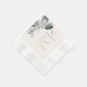 Elegant Goud Groen Sparkling Leaves Vrijgezellenfe Servet (Hoek)