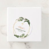 Elegant Goud & Groene Botanische Bevestiging Bedankjes Labels (In situ)