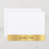 Elegant Goud Hand Script Modern Sjabloon Flat Laid (Voorkant / Achterkant)