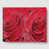 Elegant goud handschrift typografie rode rozen gastenboek (Achterkant)