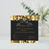 ELEGANT goud hart BACHELORETTE INVITATIE Kaart (Staand voorkant)