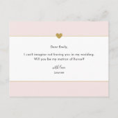 Elegant Goud Hart zal je mijn Ereheer zijn Uitnodiging Briefkaart (Achterkant)