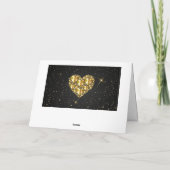 Elegant,Goud,Harten,Sterren Nacht Kaart (Achterkant)