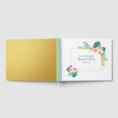 Elegant Goud Hawaïaans Hibiscus Bruiloft Gastenboe Gastenboek (Volledig)