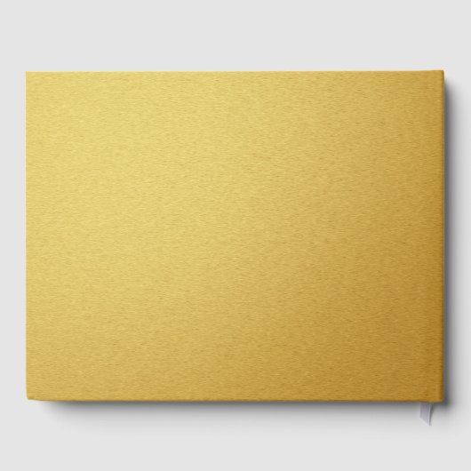 Elegant Goud Hawaïaans Hibiscus Bruiloft Gastenboe Gastenboek (Achterkant)