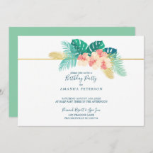 Elegant Goud Hawaiiaans Hibiscus Verjaardagsfeest