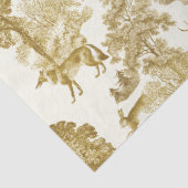 Elegant  Goud Herten Fox Haas Country Toile Tissuepapier (Detail)