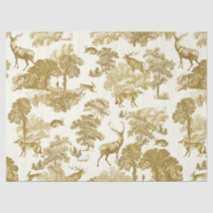 Elegant  Goud Herten Fox Haas Country Toile Tissuepapier