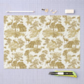 Elegant  Goud Herten Fox Haas Country Toile Tissuepapier (Craft)