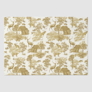 Elegant Goud Herten Fox Haas Country Toile Tissuepapier
