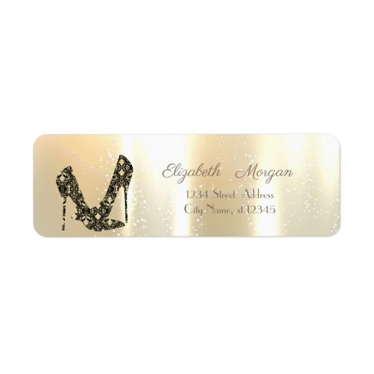Elegant, goud, hoge hoogte etiket (Voorkant)