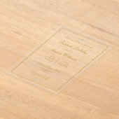 Elegant goud ingelijst verjaardagsfeest acryl uitnodigingen (Laagn)