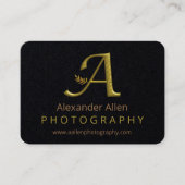 Elegant Goud Initiaal Letter A Logo Visitekaartje (Voorkant)