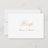 Elegant Goud Islamitisch Moslim Bruiloft RSVP Kaar (Voorkant)