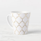 Elegant goud islamitische geometrische kunst patro latte mok (Linkerhoek)