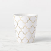 Elegant goud islamitische geometrische kunst patro latte mok (Voorkant)