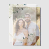 Elegant Goud Ivoor Bloemen Nuestra Boda Bruiloft Vellum Uitnodigingen (Offset (Koppel))