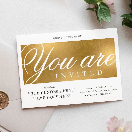 Elegant Goud Jaarlijks Goede Doelen Gala Dinner Bu Kaart