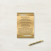 Elegant Goud Joods Gift Hebreeuws Chanoeka Post-it® Notes (Op bureau)