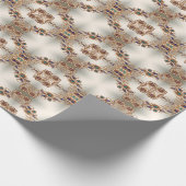 Elegant Goud Juweel Bloemen Inpakpapier (Hoek)