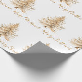 Elegant Goud Kerstboom Vakantie Wrapping Papier (Hoek)