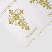 Elegant Goud  Kruisdoop Tissuepapier (Detail)