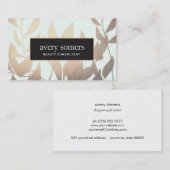 Elegant goud laat moderne schoonheidssalon visitekaartje (Voorkant / Achterkant)