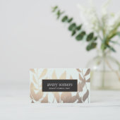 Elegant goud laat moderne schoonheidssalon visitekaartje (Staand voorkant)