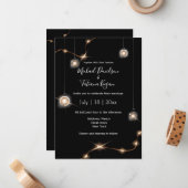 elegant goud licht moderne uitnodiging voor een ch (Voorkant / Achterkant in situ)