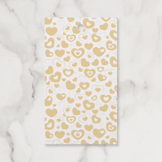 Elegant Goud Liefde Hart Cadeaulabels (Achterkant)