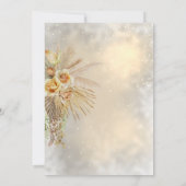 Elegant Goud Lijst Boho Flowers Vrijgezellenfeest Kaart (Achterkant)