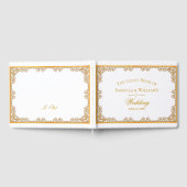 Elegant Goud Lijst Bruiloft Gastenboek (Volledig)