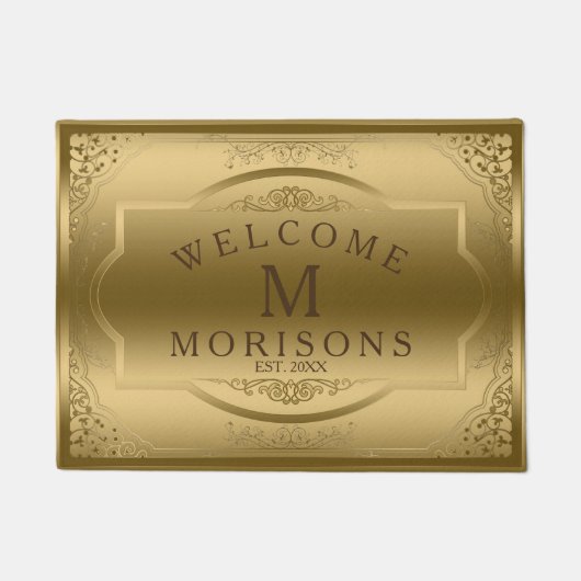 Elegant Goud Lijst Deurmat (Voorkant)