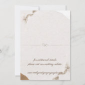 Elegant goud lijst diamant hart save the date (Achterkant)