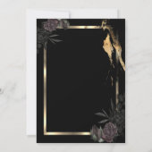 Elegant Goud Lijst Donker Rozen Pensioen Kaart (Achterkant)