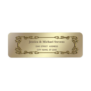 Elegant Goud lijst Etiket