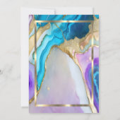 Elegant Goud Lijst, Kleurrijke Marmeren Afboeking Kaart (Achterkant)