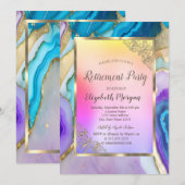 Elegant Goud Lijst, Kleurrijke Marmeren Afboeking Kaart (Voorkant / Achterkant)