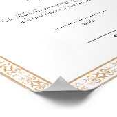 Elegant goud lijst Muslim nikkah certificate Poste Poster (Hoek)