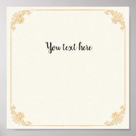  Elegant Goud Lijst op  Beige B Poster