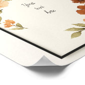 Elegant  Goud Lijst op Crème Perkament Terug Poster (Hoek)