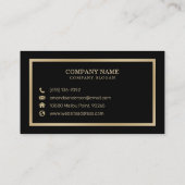 Elegant Goud Lijst op Wit Marmer | VISITEKAARTJE (Achterkant)