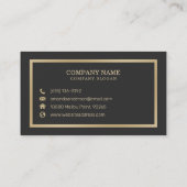 Elegant Goud Lijst op Wit Marmer | VISITEKAARTJE (Achterkant)