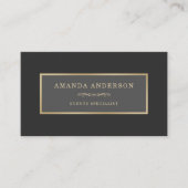 Elegant Goud Lijst op Wit Marmer | VISITEKAARTJE (Voorkant)