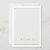 Elegant Goud Lijst Religieuze Uitnodiging (Achterkant)