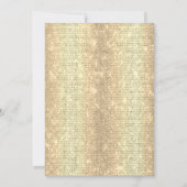 Elegant Goud Lijst Sequins Afstuderen Kaart (Achterkant)