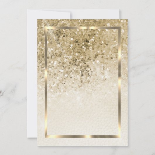 Elegant Goud Lijst, Sequins Pensioen Kaart (Achterkant)